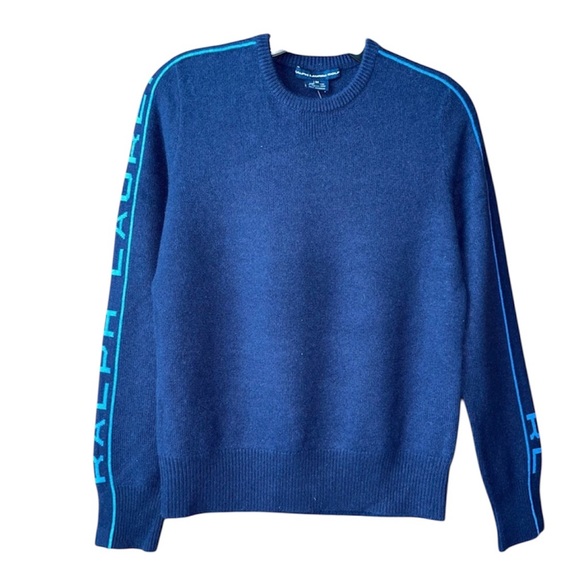NEW Ralph Lauren golf crew neck Cashmere sweater Navy blue